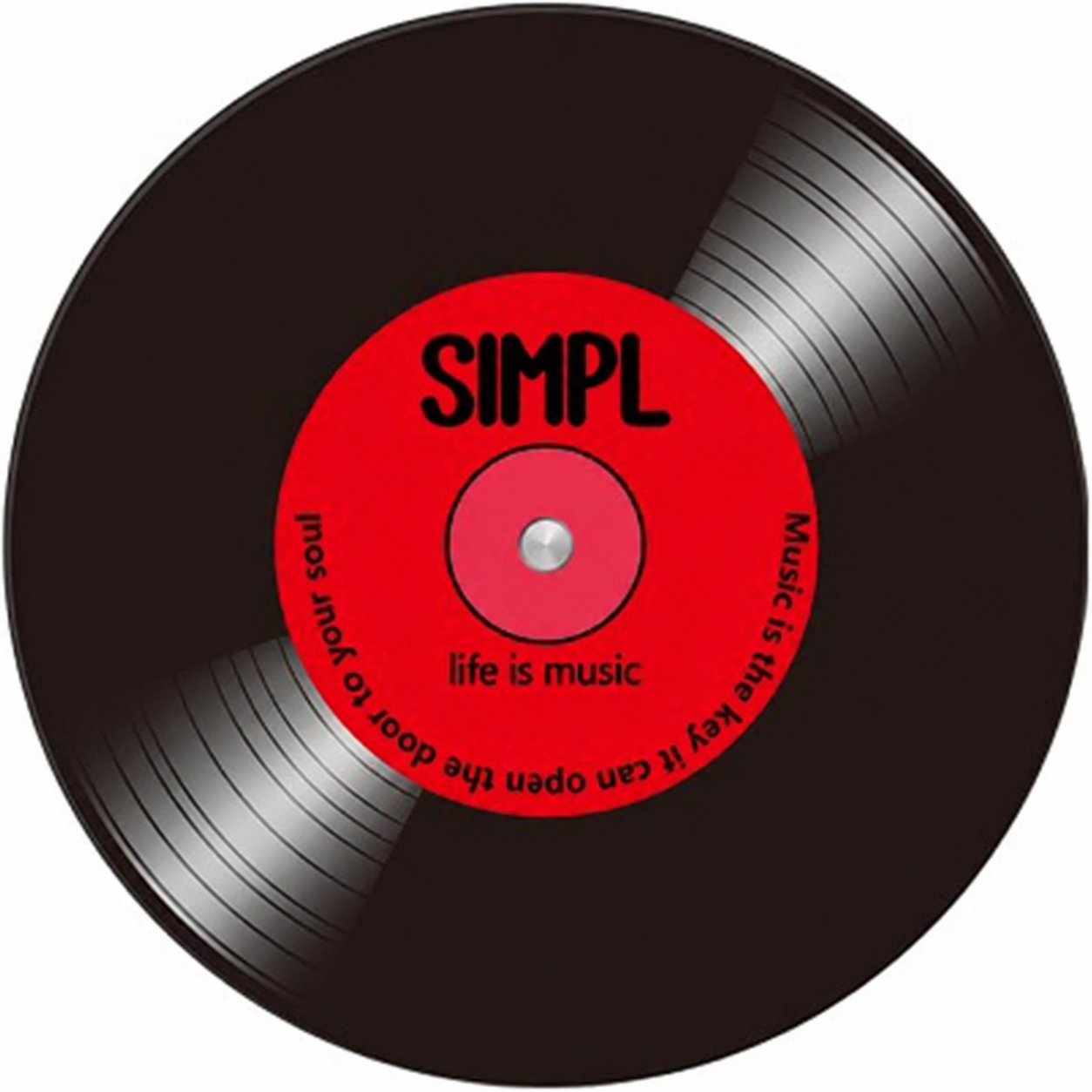 Vinylplaat met Simpl-label